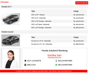 Website Dealer Mobil dan Dealer Motor