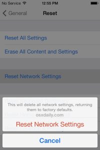 Reset network setting flush dns iphone